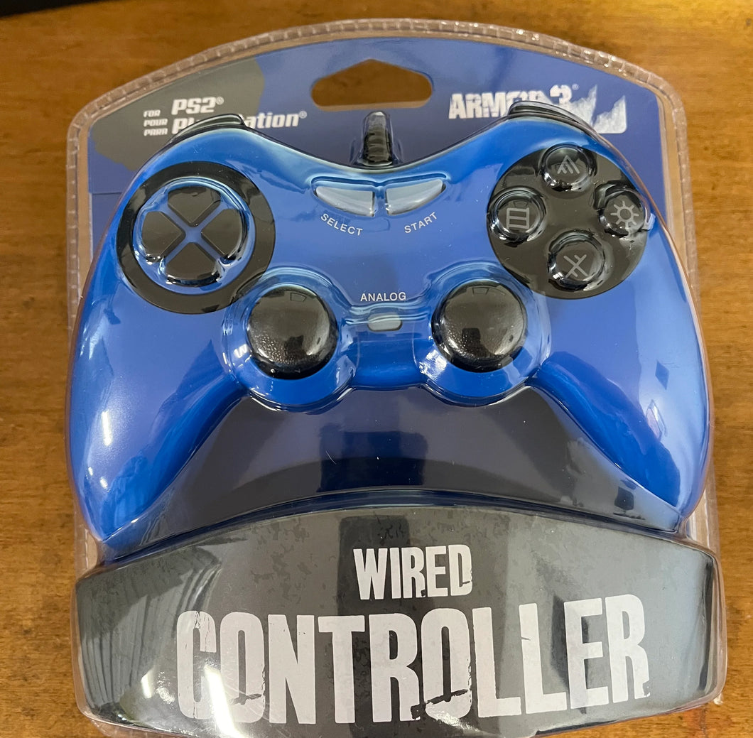 Armor 3 PS2 Wired Controller - Blue (Third Party)