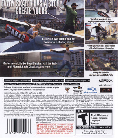 Tony Hawk Proving Ground Playstation 3