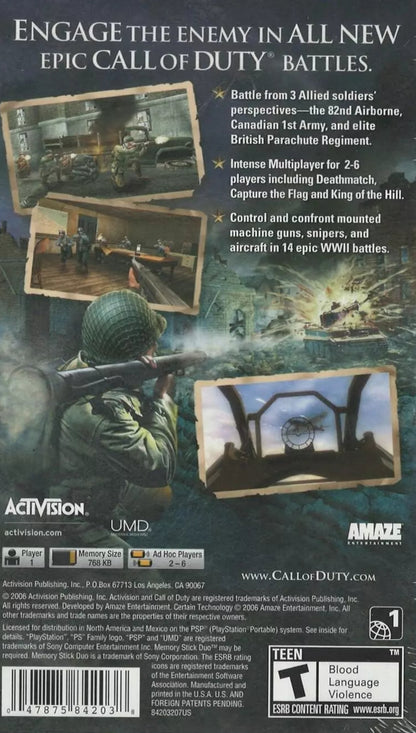Call of Duty Roads to Victory PSP