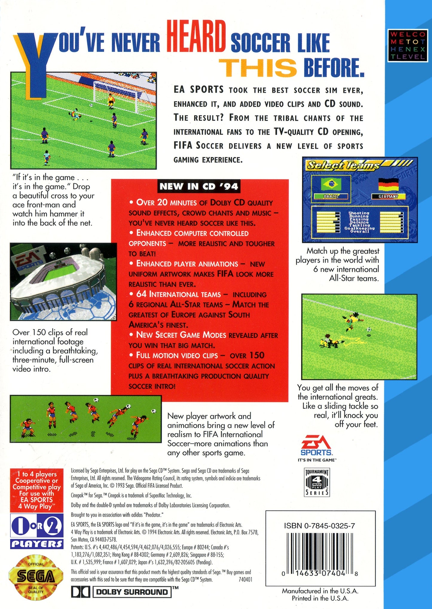 FIFA International Soccer Sega CD