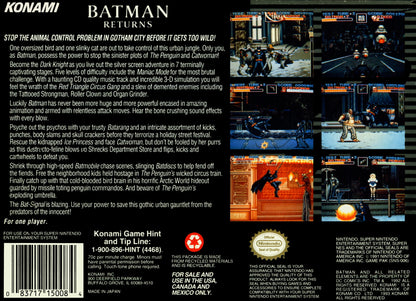 Batman Returns Super Nintendo