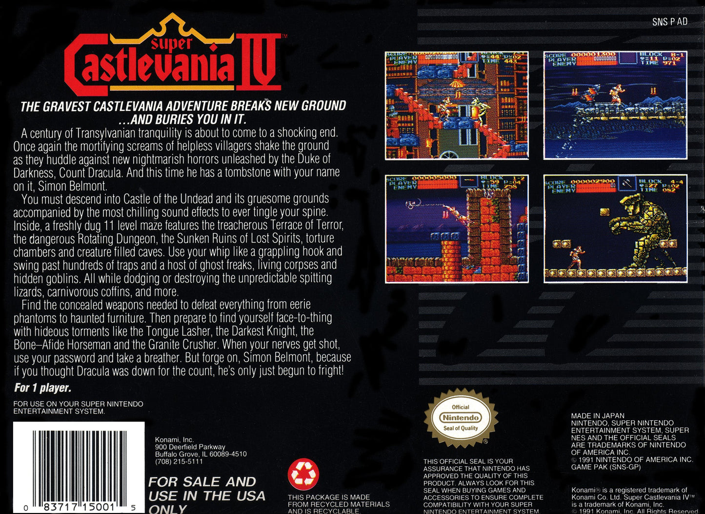Super Castlevania IV Super Nintendo