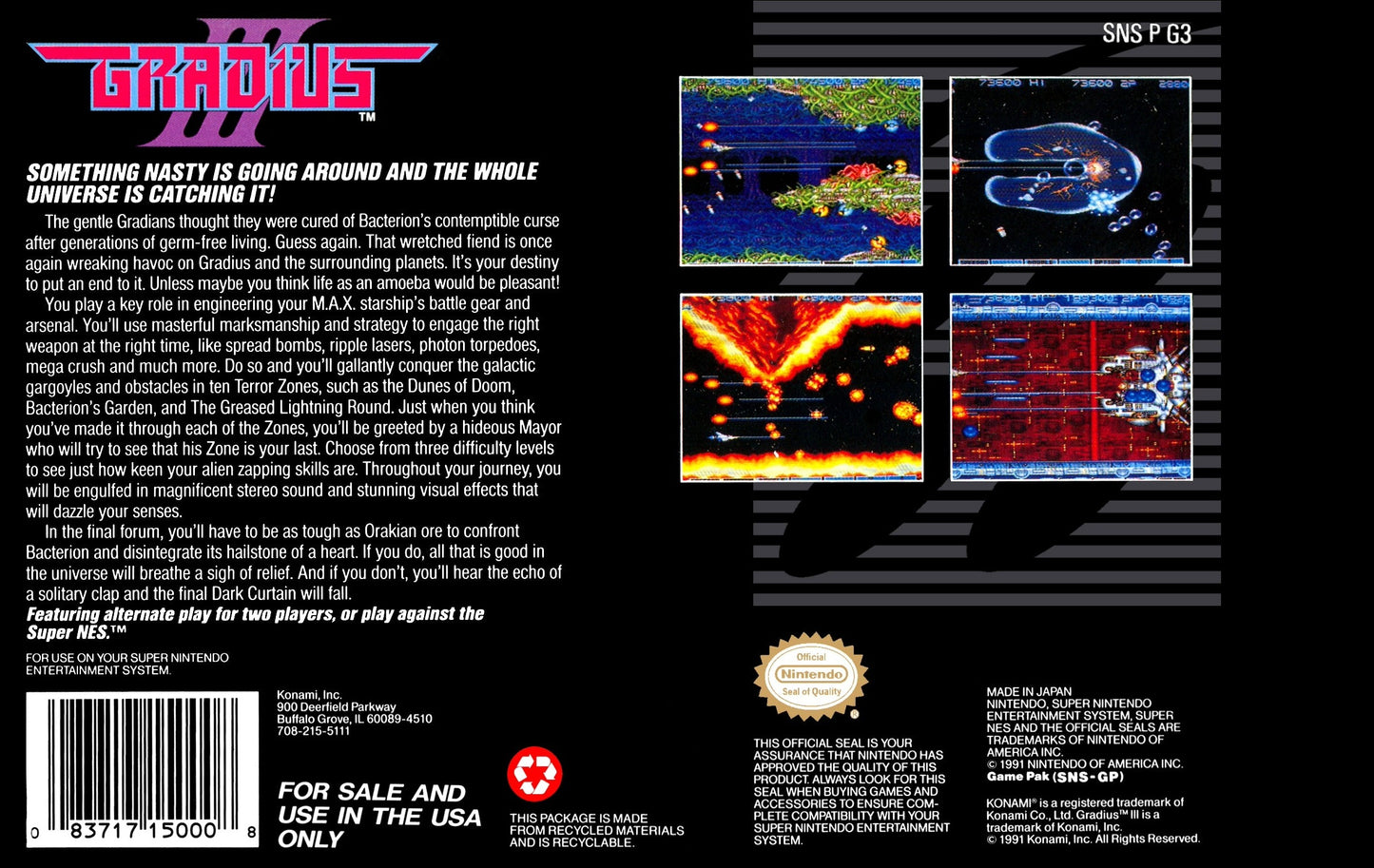 Gradius III Super Nintendo
