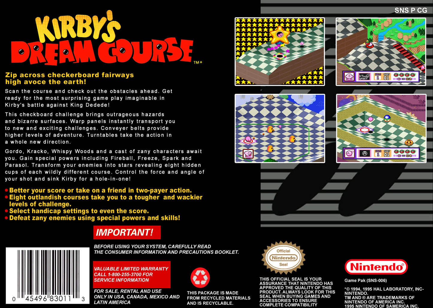 Kirby's Dream Course Super Nintendo