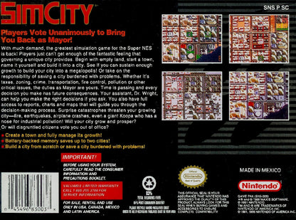 SimCity Super Nintendo