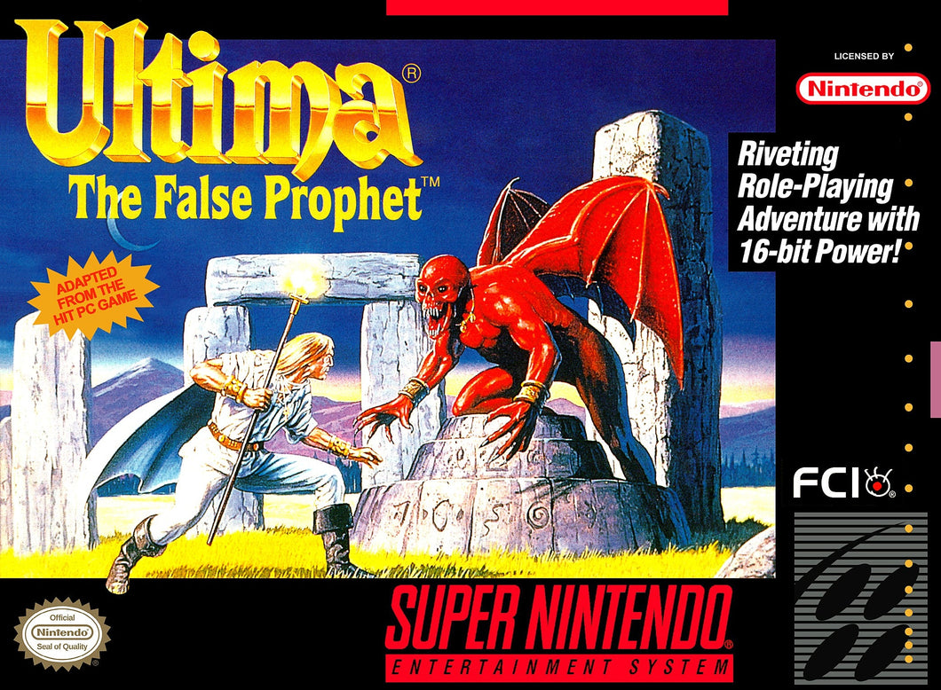Ultima: The False Prophet Super Nintendo