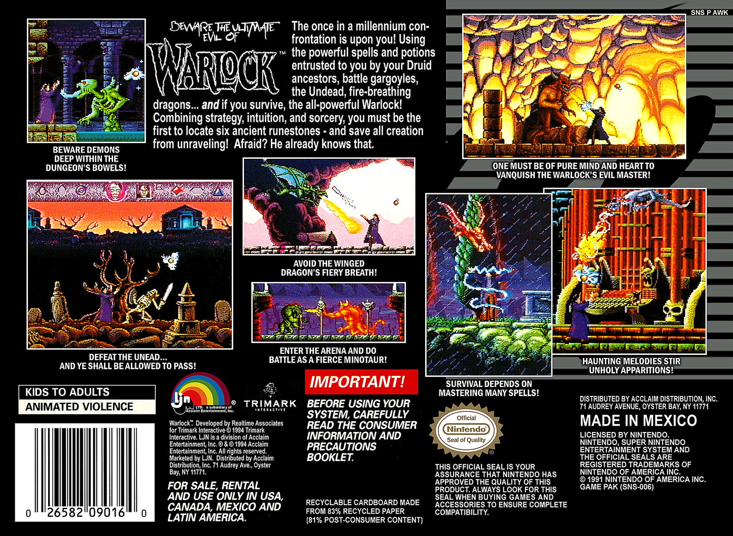 Warlock Super Nintendo