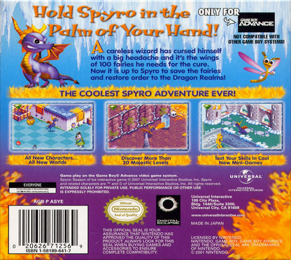 Spyro Season Of Ice GameBoy Advance
