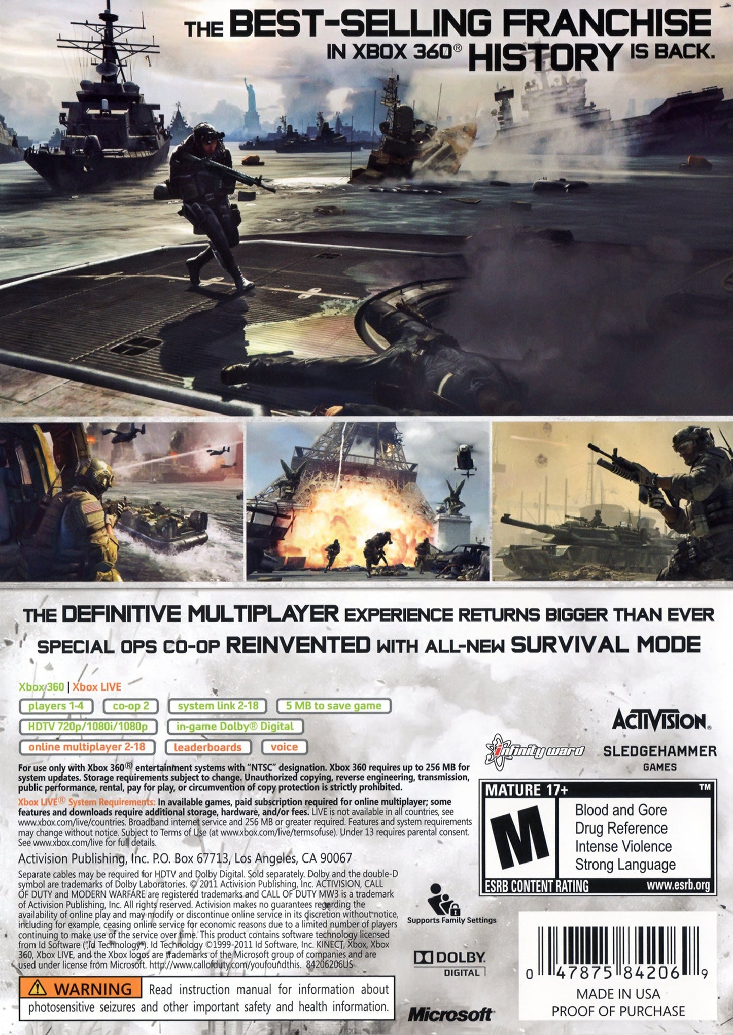 Call Of Duty Modern Warfare 3 Xbox 360