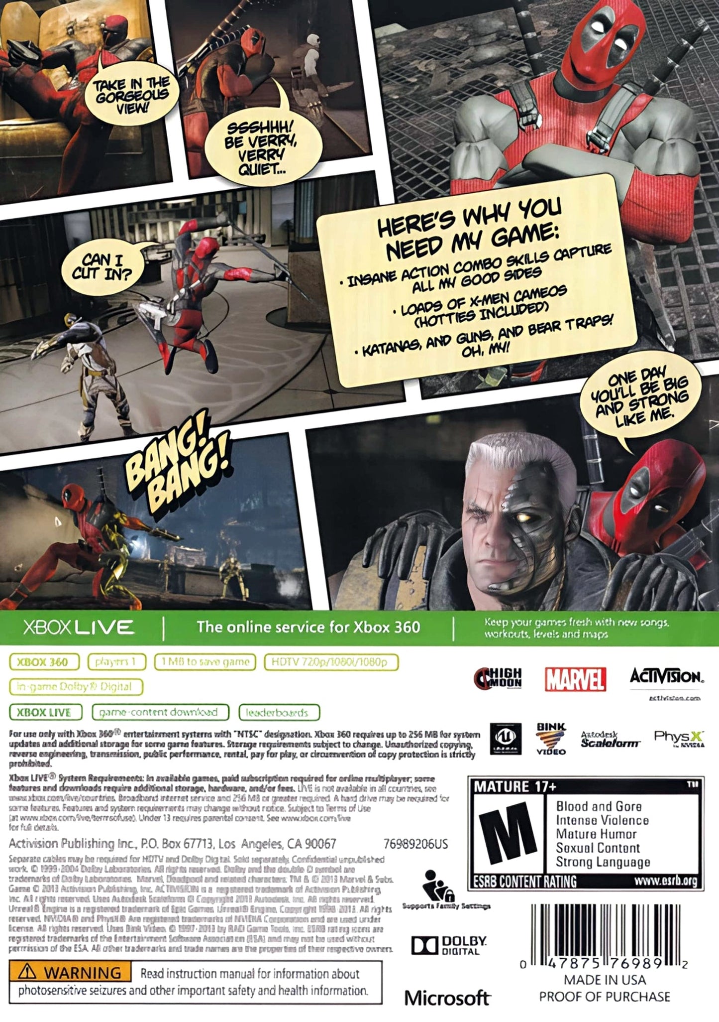 Deadpool Xbox 360