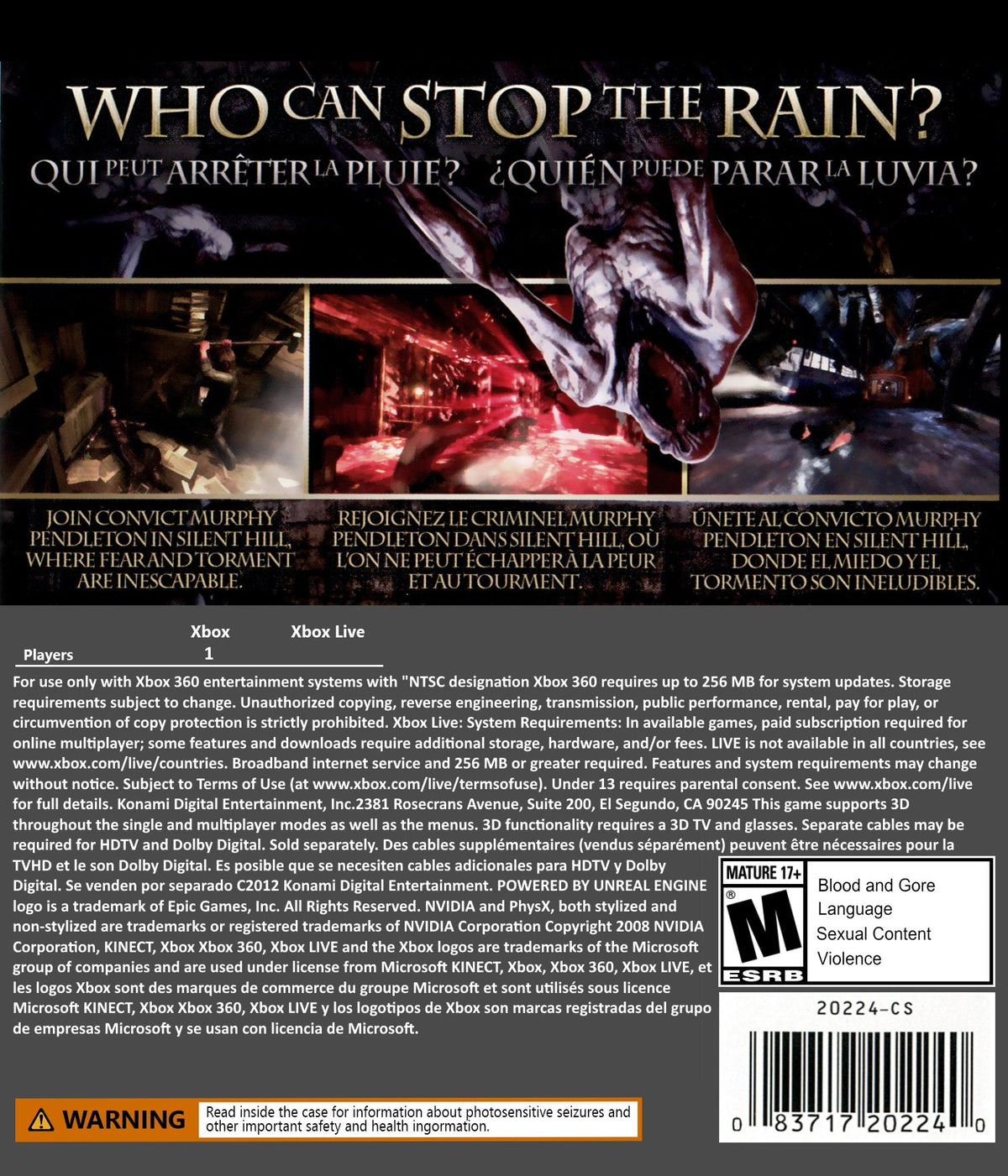 Silent Hill Downpour Xbox 360