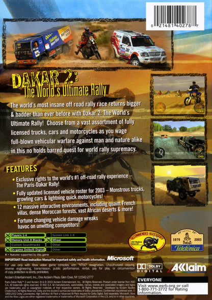 Dakar 2 Rally Xbox