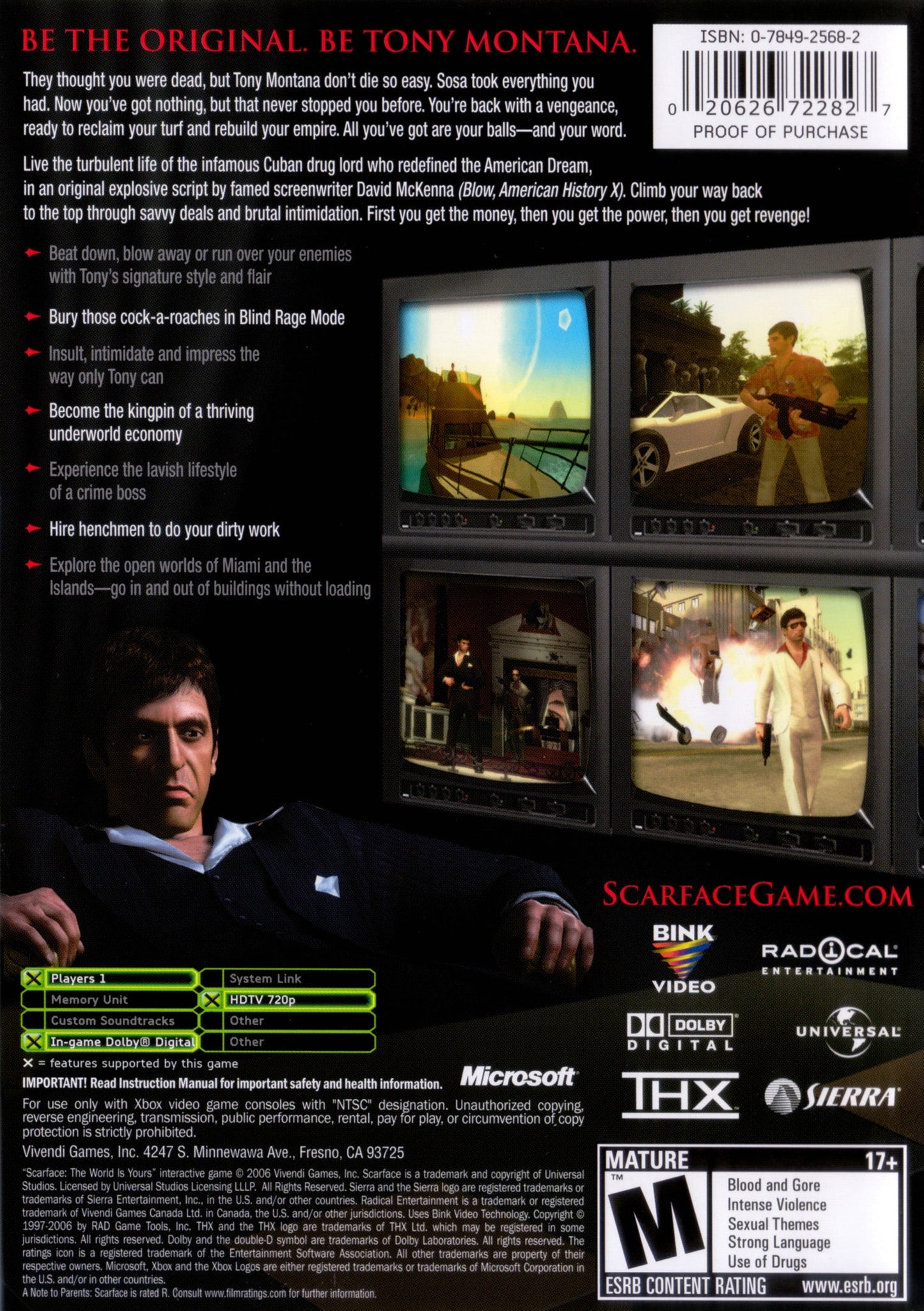 Scarface The World Is Yours Xbox Complete