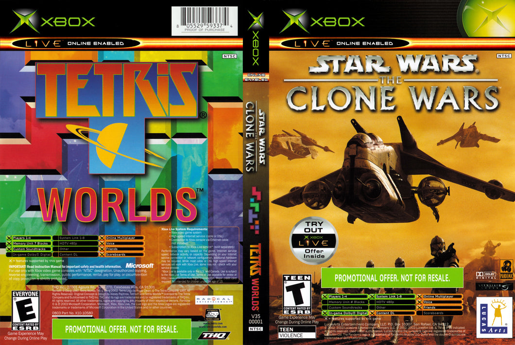 Star Wars The Clone Wars And Tetris Worlds Xbox