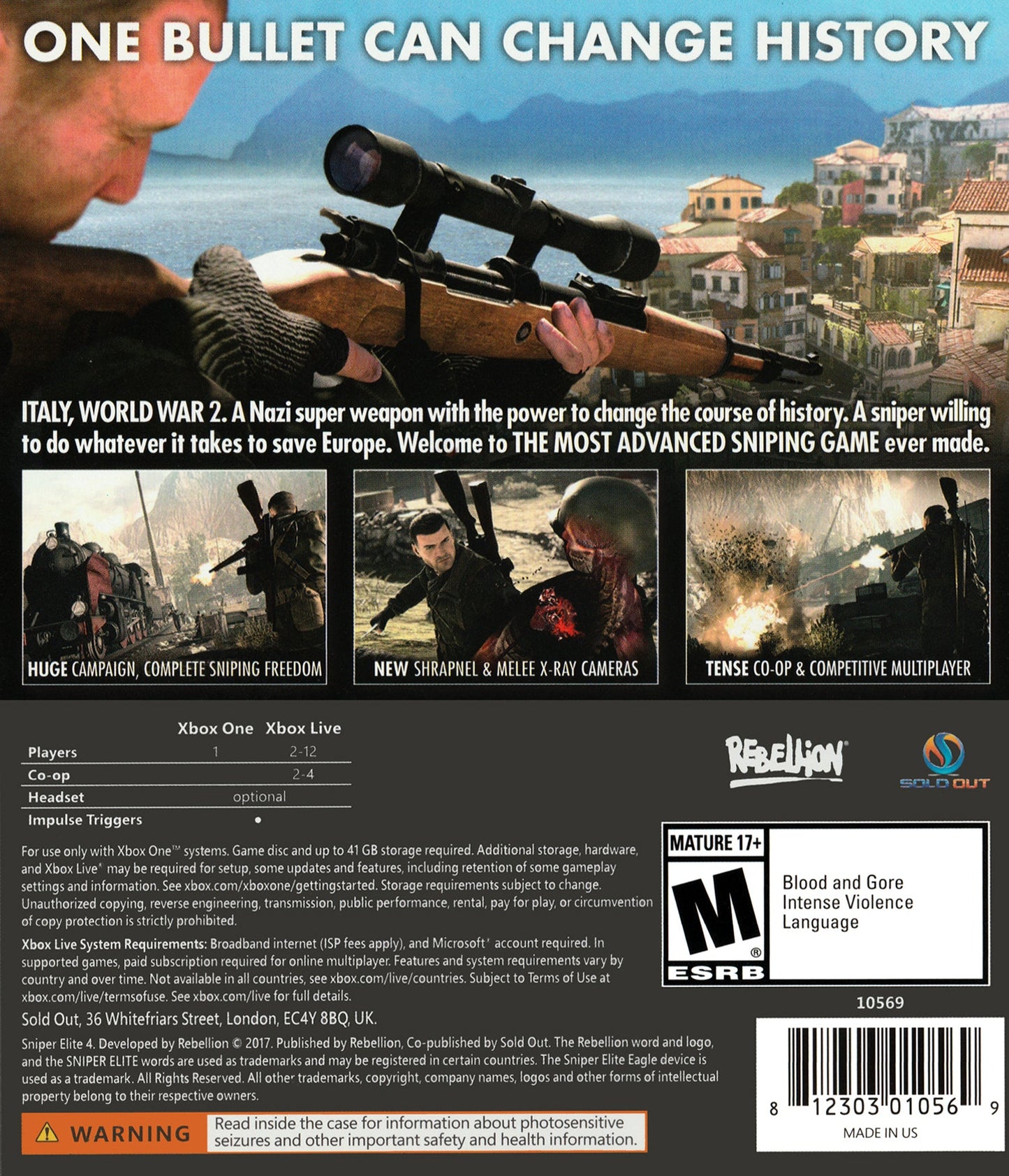 Sniper Elite 4 Xbox One