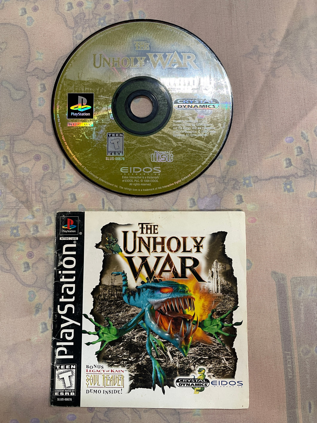 The Unholy War Playstation No Case