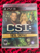 Load image into Gallery viewer, CSI: Fatal Conspiracy Playstation 3
