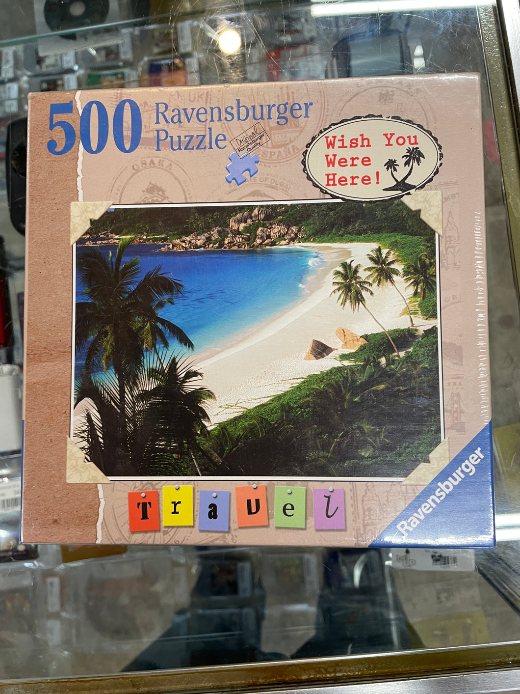 Ravensburger 500 Piece Puzzle Tropical Paradise Travel Wish You Were Here