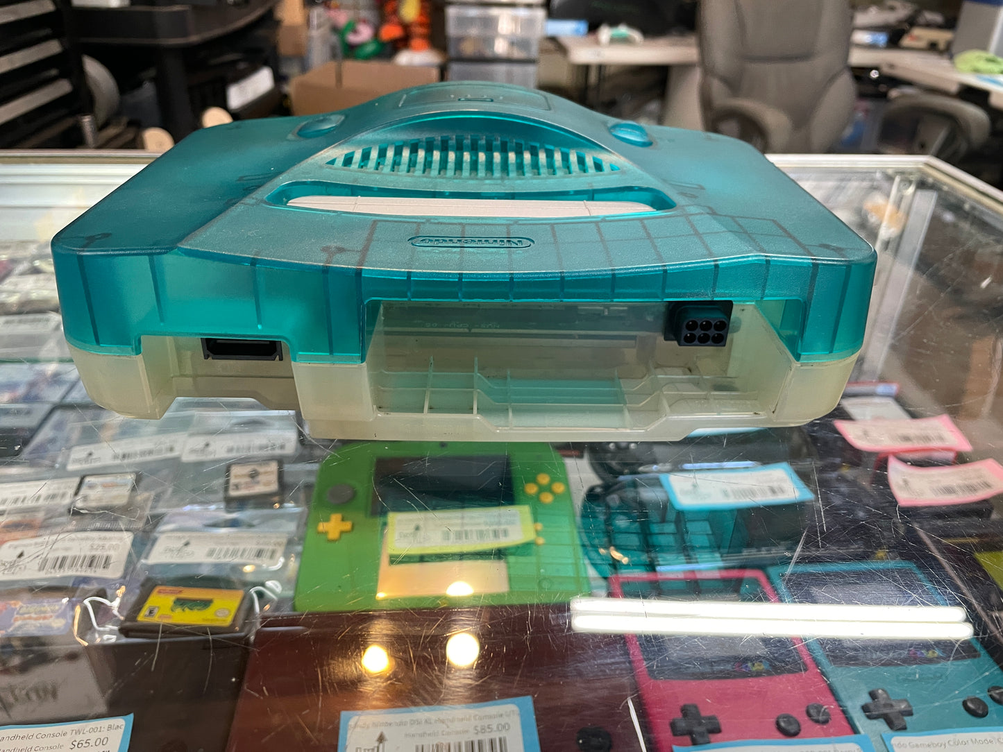 Ice Blue & Clear White Nintendo 64 System JP Nintendo 64