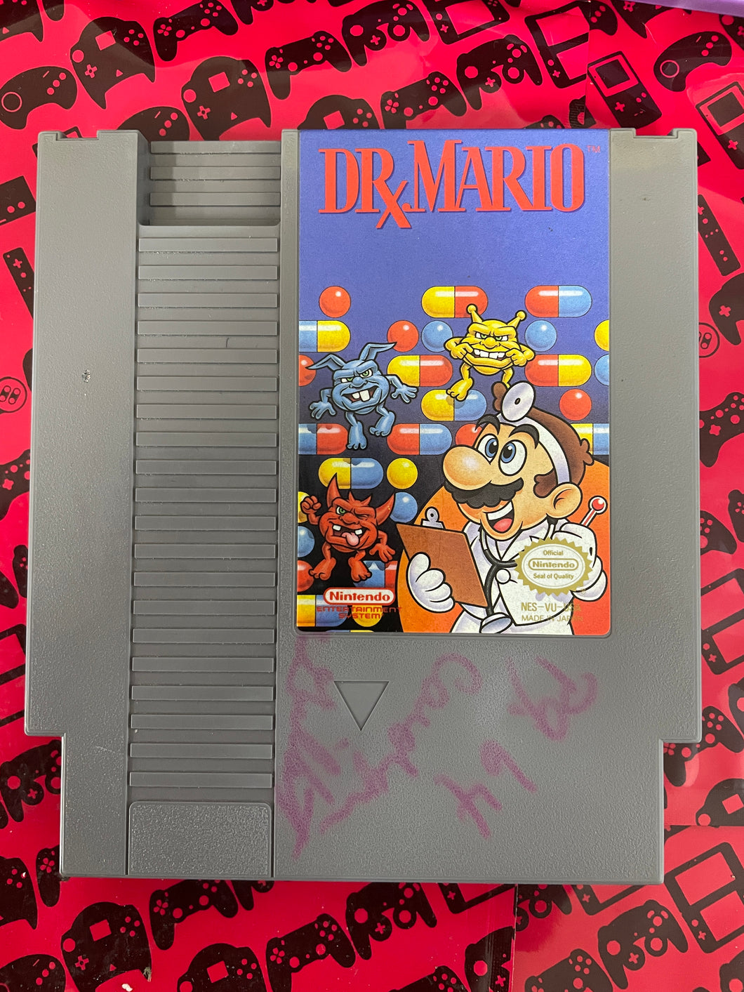 Dr. Mario NES Marker On Cartridge