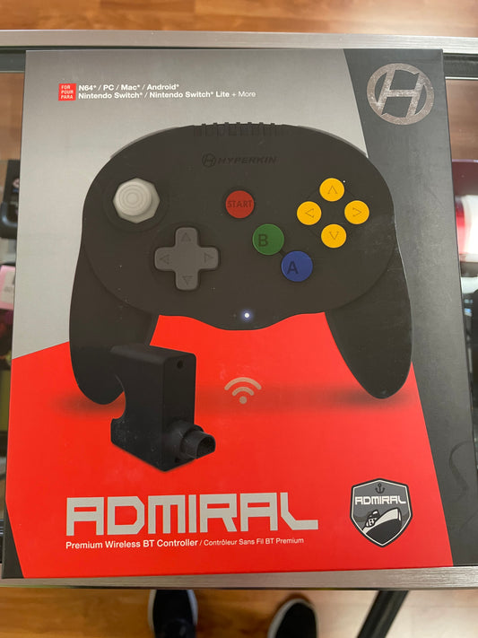 Black Admiral Premium BT Controller For N64