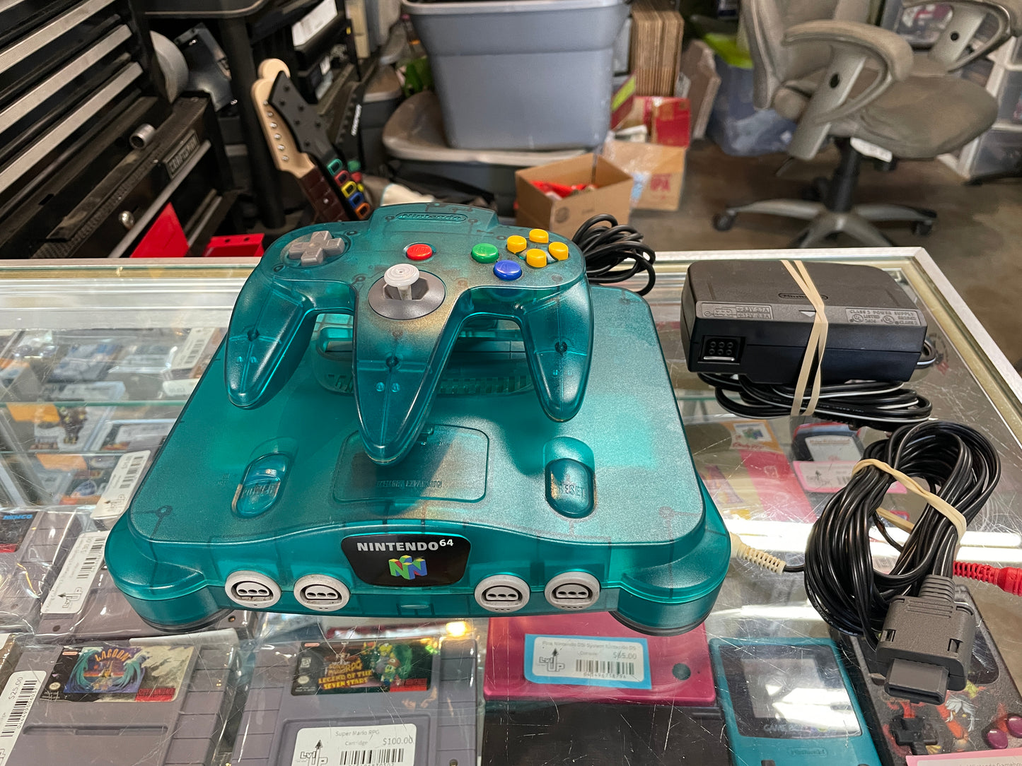 Nintendo 64 Console Funtastic Ice Blue N64 With Controller